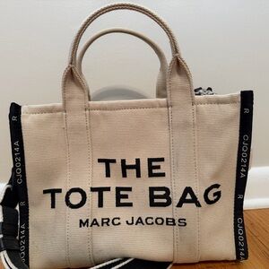 Marc Jacobs Cream and Black Tote Bag